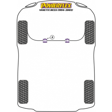 Preview: Powerflex Buchsen Stabilisator vorne 30mm für Nissan Vanette HC23 (1994-2002)