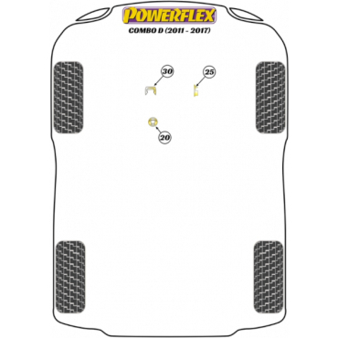 Powerflex Wheel Mounting Guide Pin for Opel Combo D (2011-2017)