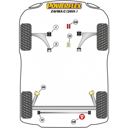 Powerflex Wheel Mounting Guide Pin for Opel Zafira C (2011-)