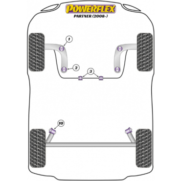 Powerflex Wheel Mounting Guide Pin for Peugeot Partner (2008-on)