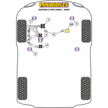 Powerflex Wheel Mounting Guide Pin for Porsche Cayenne E1 9PA (2002-2010)