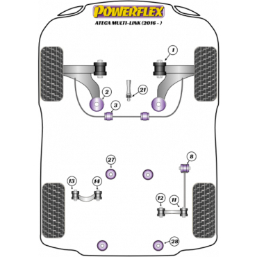 Powerflex Wheel Mounting Guide Pin for Seat Ateca Multi-Link (2016-)