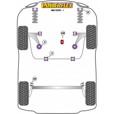 Powerflex Universal Exhaust Mount for Seat Mii (2011-)