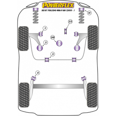 Powerflex Universal Exhaust Mount for Seat Toledo Mk4 NH (2012-2018)