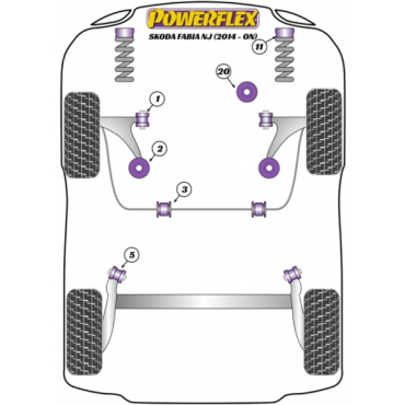 Powerflex Wheel Mounting Guide Pin for Skoda Fabia NJ (2014-)