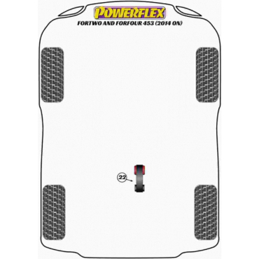 Preview: Powerflex Buchsen Führungsstift für die Radmontage für Smart ForTwo and ForFour 453 (2014-)