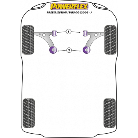 Preview: Powerflex Front Wishbone Front Bush for Toyota Previa / Estima / Tarago (2006-)