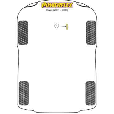 Preview: Powerflex Buchsen Motorlager unten für Toyota RAV-4 (2001 - 2005)