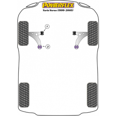 Preview: Powerflex PowerAlign PowerAlign Camber Bolts Kit 14mm for Toyota Yaris Verso (1999-2005)