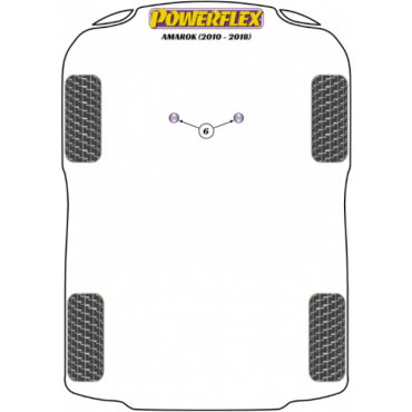 Preview: Powerflex Buchsen Führungsstift für die Radmontage für VW Amarok (2010-2018)