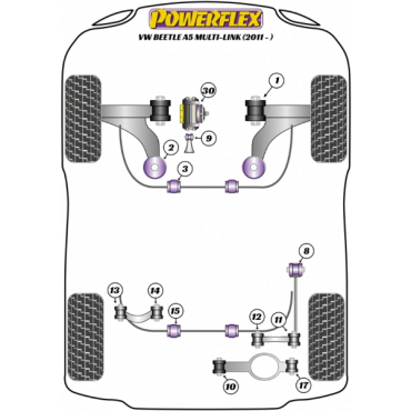 Powerflex Wheel Mounting Guide Pin for VW Beetle A5 Multi-Link (2011-)