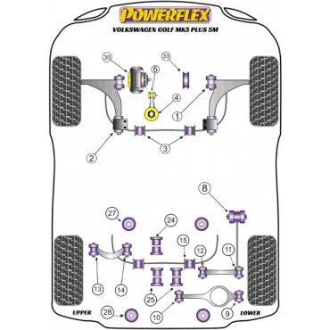 Preview: Powerflex Jack Pad Adaptor for VW Golf Plus 5M (2003 - 2009)