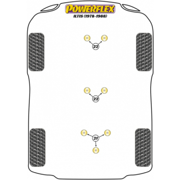 Preview: Powerflex Buchsen Führungsstift für die Radmontage für VW Iltis (1978 - 1988)