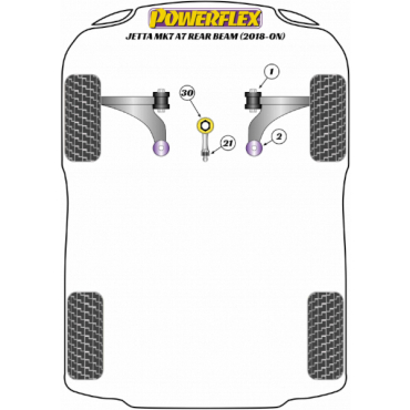 Preview: Powerflex Wheel Mounting Guide Pin for VW Jetta MK7 A7 Rear Beam (2018-)