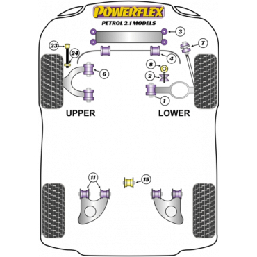 Powerflex Wheel Mounting Guide Pin for VW T3 (1979-1992) Benziner 2.1 Model