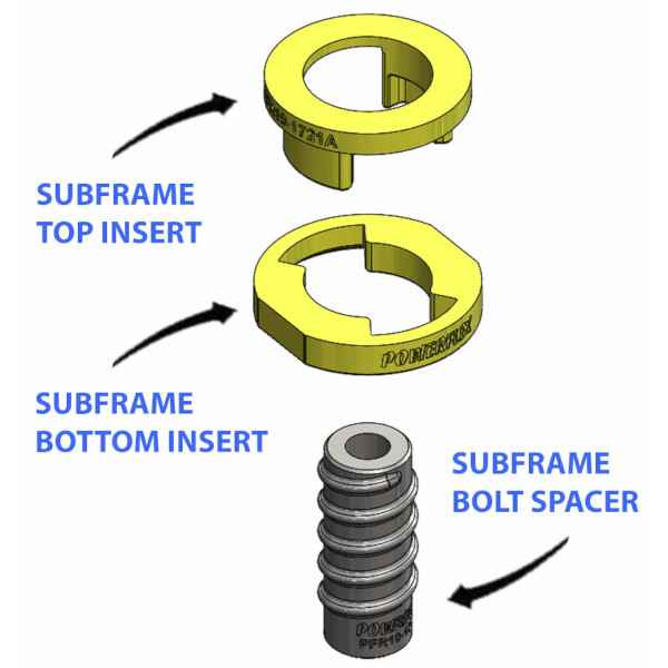 Powerflex Rear Subframe Rear Bush Insert for Ford Mustang (2015 -) Black Series
