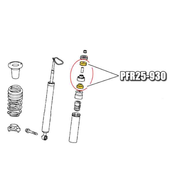 Powerflex Rear Upper Shock Mounting Bush for Honda Civic Mk9 FK2 Type-R (2015-2017)