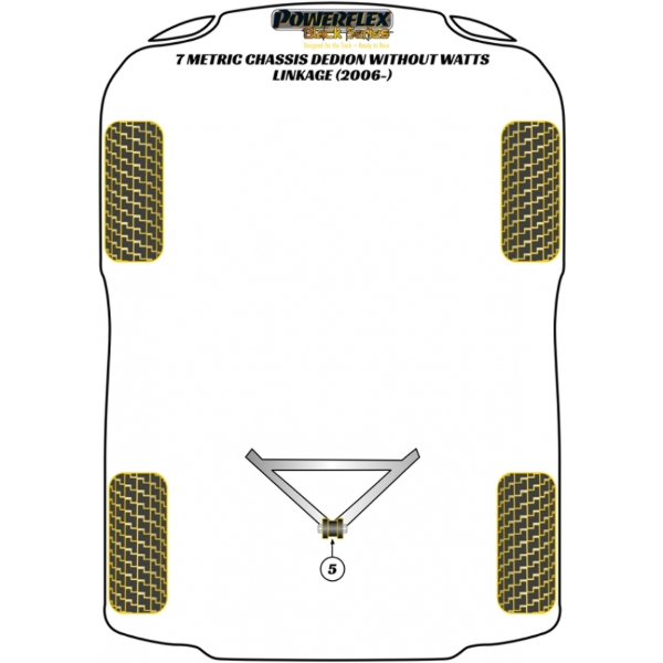 Powerflex bushes Black Series Caterham 7 Metrisches Fahrgestell DeDion & Watts Linkage (2006-)