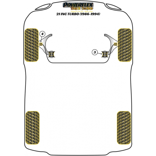 Powerflex bushes Black Series Renault 21 inc Turbo