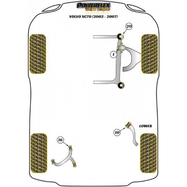 Powerflex bushes Black Series Volvo XC70 (2002-2007)