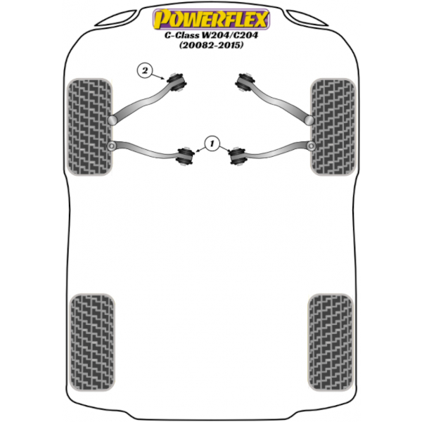 Powerflex Buchsen Mercedes Benz W204/C204 (2008-2015)